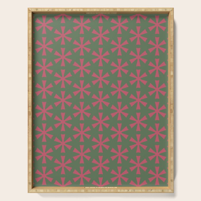 Mid Century Modern Asterisk Pattern Serving Tray Gallery Image 1