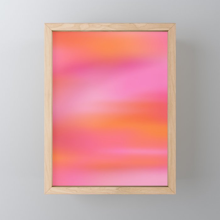 Pink and. Orange gradient colours inspiration Mini Art Print Gallery Image 1