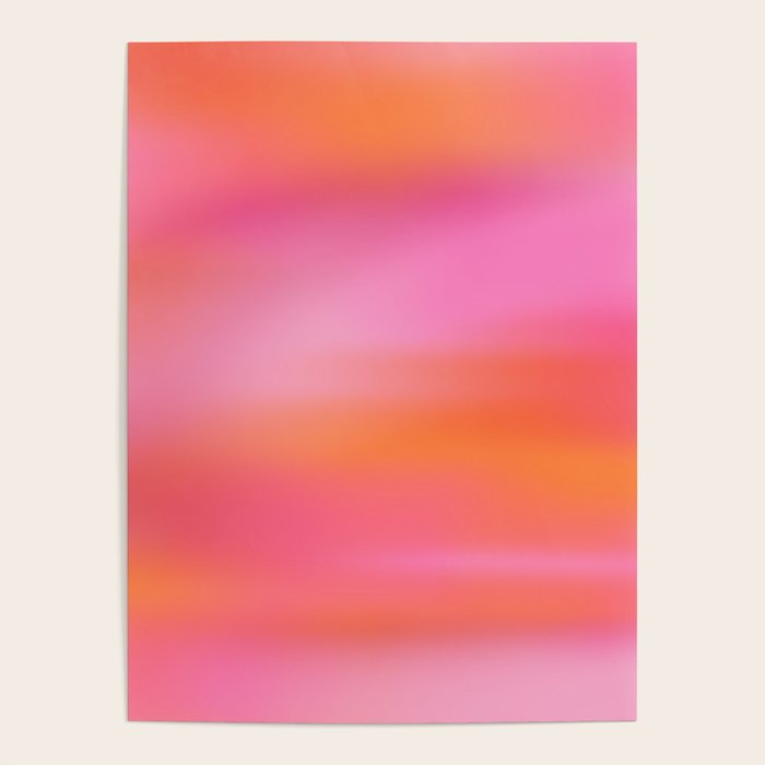 Pink and. Orange gradient colours inspiration Poster Gallery Image 4