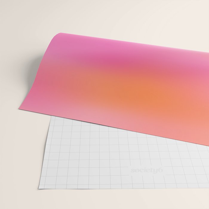 Pink and. Orange gradient colours inspiration Wrapping Paper Gallery Image 2