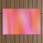 Pink and. Orange gradient colours inspiration Outdoor Rug Gallery Image 1