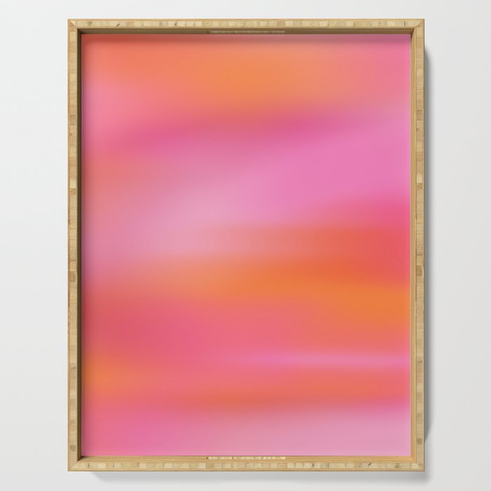 Pink and. Orange gradient colours inspiration Serving Tray Gallery Image 1
