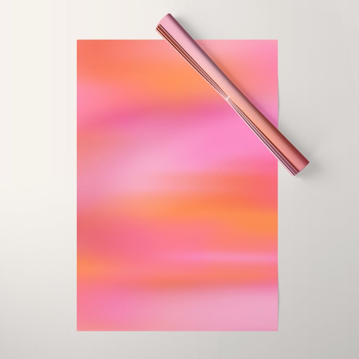Pink and. Orange gradient colours inspiration Wrapping Paper Gallery Image 1