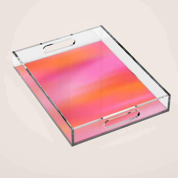 Pink and. Orange gradient colours inspiration Acrylic Tray Gallery Image 1