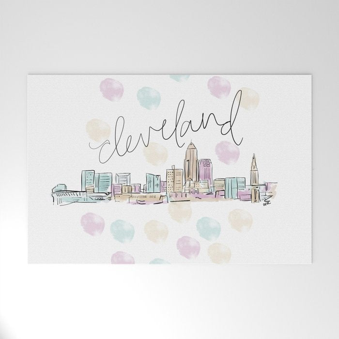Cleveland Skyline RER Welcome Mat Gallery Image 1