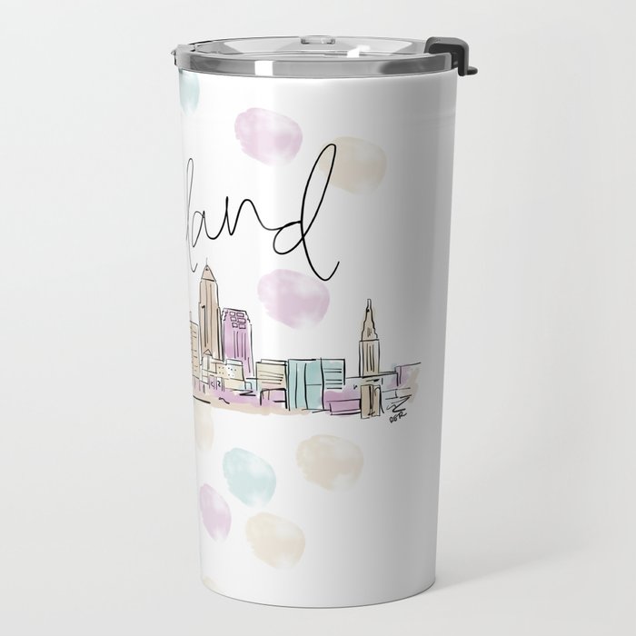 Cleveland Skyline RER Travel Mug Gallery Image 2