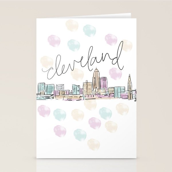 Cleveland Skyline RER Stationery Card Gallery Image 2