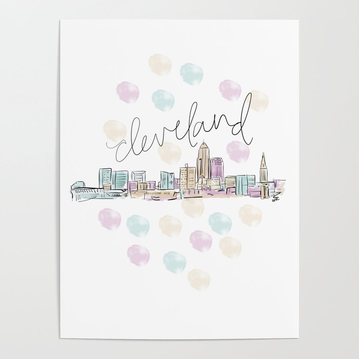 Cleveland Skyline RER Poster Gallery Image 1