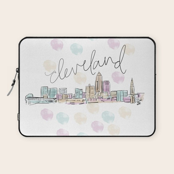 Cleveland Skyline RER Laptop Sleeve Gallery Image 1