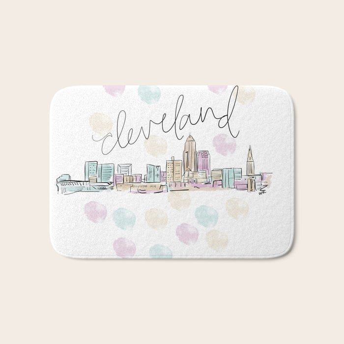 Cleveland Skyline RER Bath Mat Gallery Image 1
