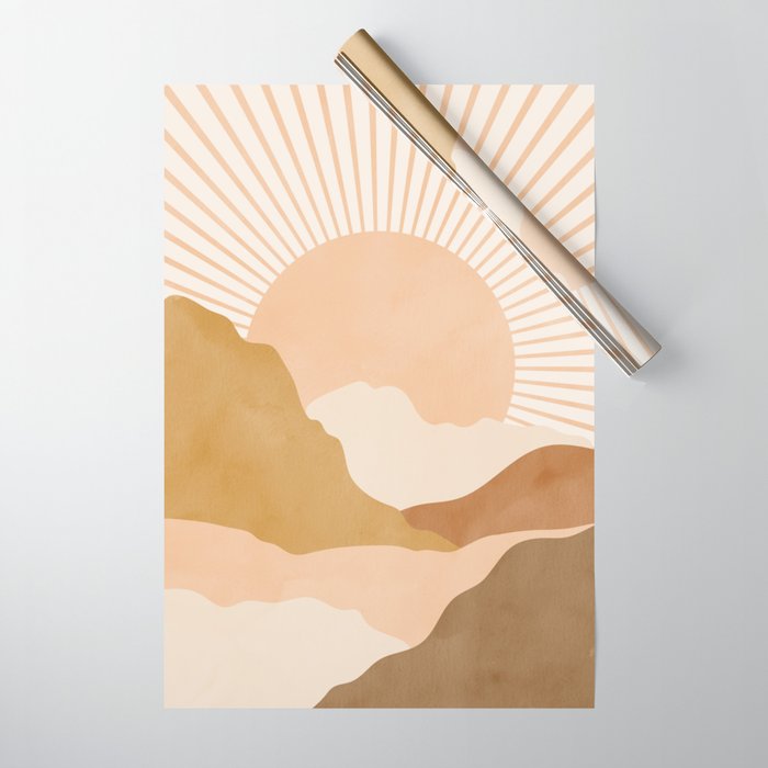 Warm Color Hills Wrapping Paper Gallery Image 1