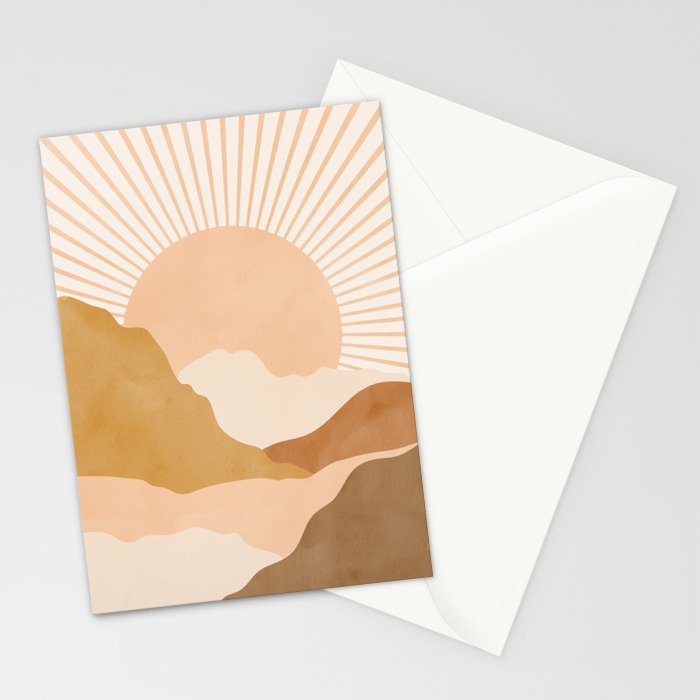 Warm Color Hills Stationery Card Gallery Image 2