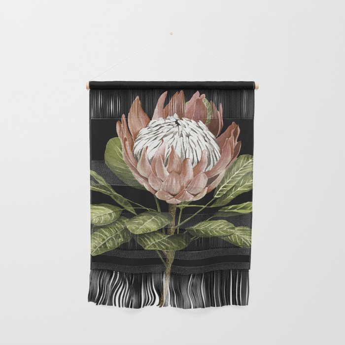 protea watercolor black Wall Hanging Gallery Image 1