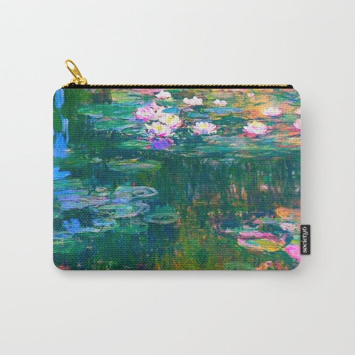 Claude Monet Water Lilies, Monet Nymphéas Carry All Pouch Gallery Image 1