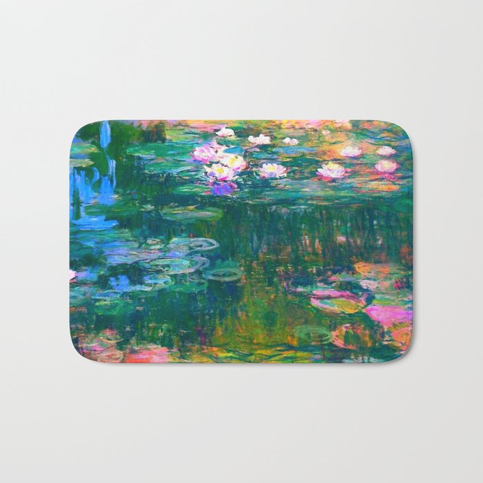 Claude Monet Water Lilies, Monet Nymphéas Bath Mat Gallery Image 1