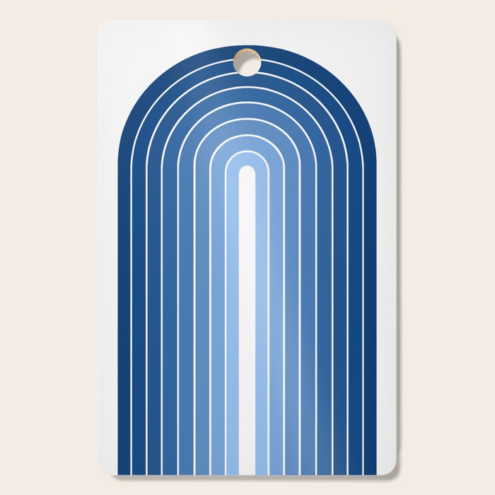 Gradient Arch VIII Bright Blue Mid Century Modern Rainbow Cutting Board Gallery Image 1