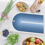 Gradient Arch VIII Bright Blue Mid Century Modern Rainbow Cutting Board Gallery Image 2