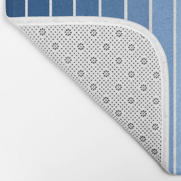 Gradient Arch VIII Bright Blue Mid Century Modern Rainbow Bath Mat Gallery Image 2