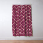 Bows & Ribbons Pattern XXXIII Plum Purple Window Curtain Gallery Image 3