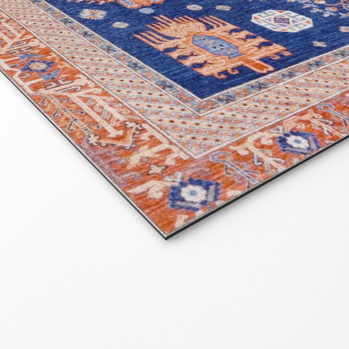 Navy Angel Jewels Kazak Rug Welcome Mat Gallery Image 2