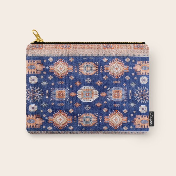 Navy Angel Jewels Kazak Rug Carry All Pouch Gallery Image 1