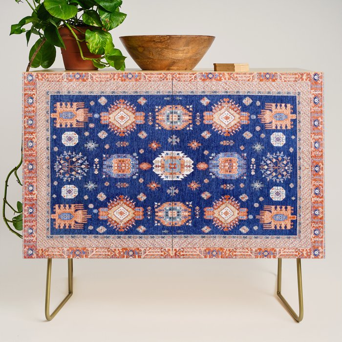 Navy Angel Jewels Kazak Rug Credenza Gallery Image 1