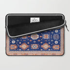 Navy Angel Jewels Kazak Rug Laptop Sleeve Gallery Image 2