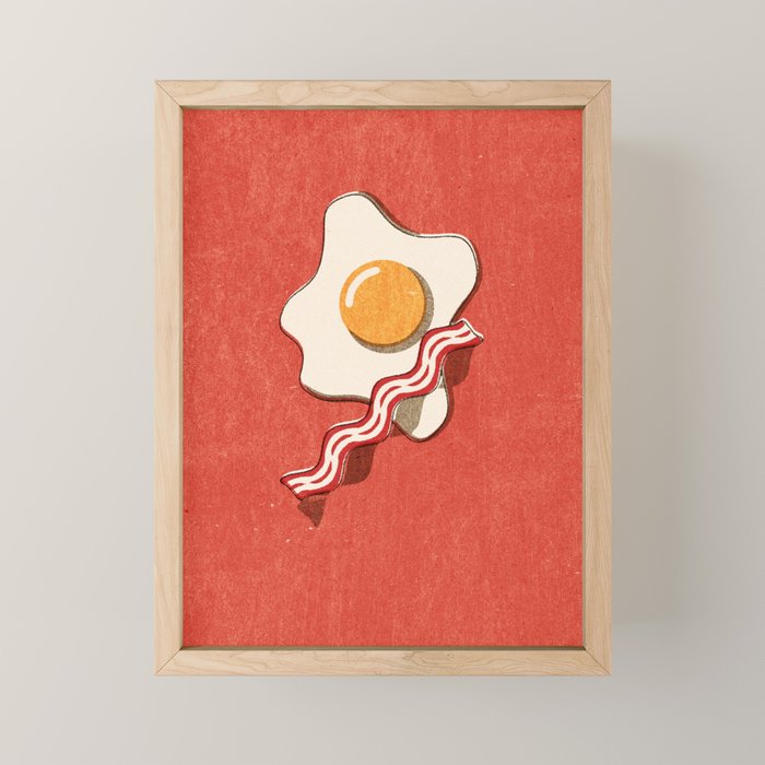 FAST FOOD / Egg and Bacon Mini Art Print Gallery Image 1