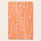 Retro hand drawn cactus plant pattern Cutting Board Gallery Image 1