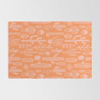 Retro hand drawn cactus plant pattern Rug Gallery Image 2