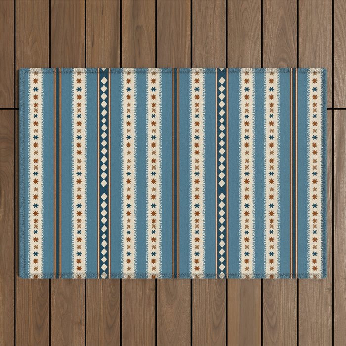 Vintage Woven Stripe - Cozy Heirloom Outdoor Rug Gallery Image 1