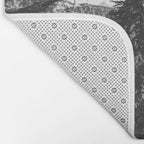 Mountain Lake Forest Black and White Nature Photography Bath Mat Gallery Image 2