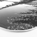 Mountain Lake Forest Black and White Nature Photography Bath Mat Gallery Image 3
