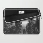 Mountain Lake Forest Black and White Nature Photography Laptop Sleeve Gallery Image 2