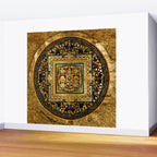 Gold Buddhist Psychedelic Mandala Wall Mural Gallery Image 2