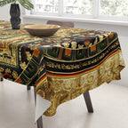 Gold Buddhist Psychedelic Mandala Tablecloth Gallery Image 3
