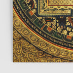 Gold Buddhist Psychedelic Mandala Poster Gallery Image 3
