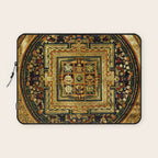 Gold Buddhist Psychedelic Mandala Laptop Sleeve Gallery Image 1