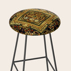 Gold Buddhist Psychedelic Mandala Stool Gallery Image 2