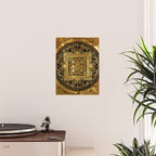 Gold Buddhist Psychedelic Mandala Poster Gallery Image 2