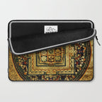 Gold Buddhist Psychedelic Mandala Laptop Sleeve Gallery Image 2