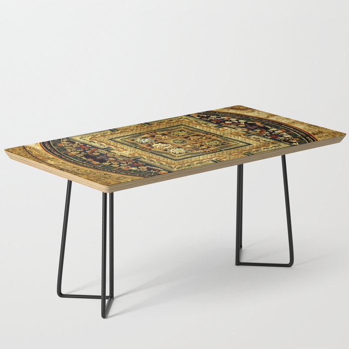 Gold Buddhist Psychedelic Mandala Coffee Table Gallery Image 1