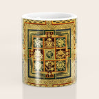 Gold Buddhist Psychedelic Mandala Coffee Mug Gallery Image 4