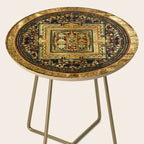 Gold Buddhist Psychedelic Mandala Side Table Gallery Image 2