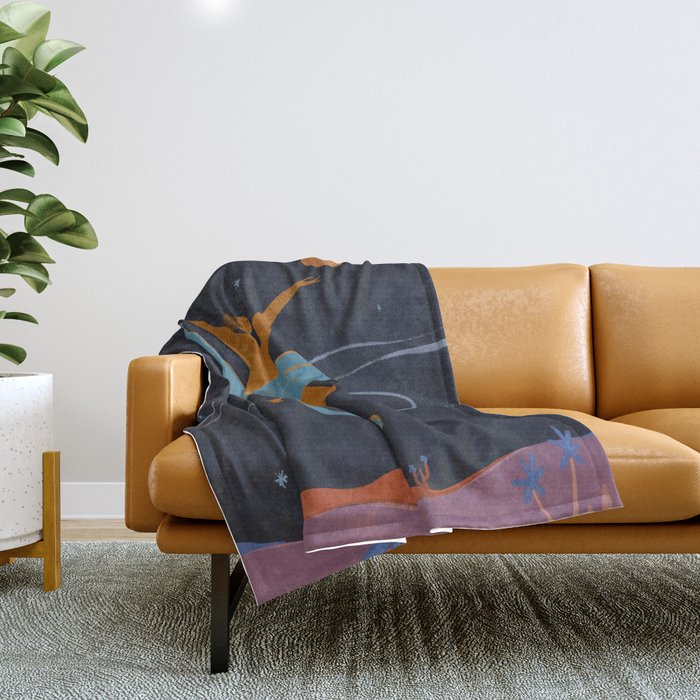 Reach for the Moon Throw Blanket Gallery Image 1
