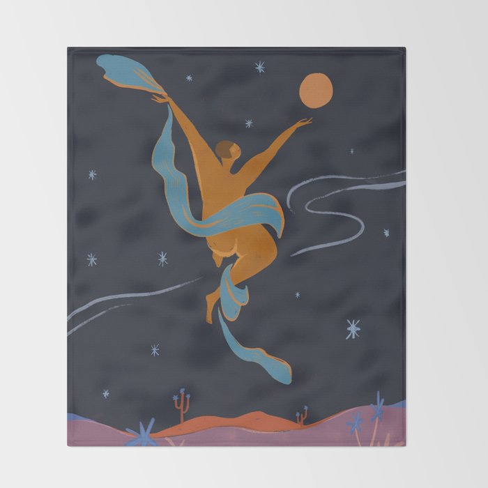 Reach for the Moon Throw Blanket Gallery Image 2