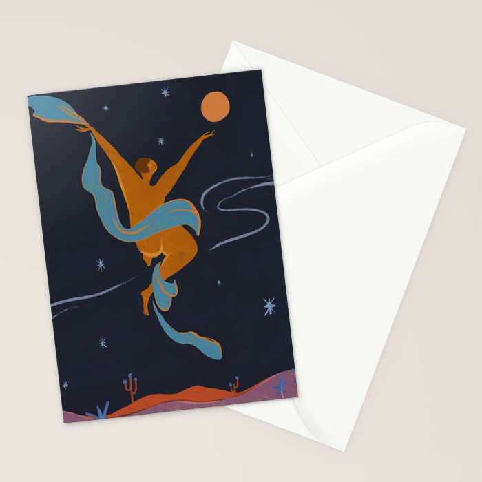Reach for the Moon Stationery Card Gallery Image 2