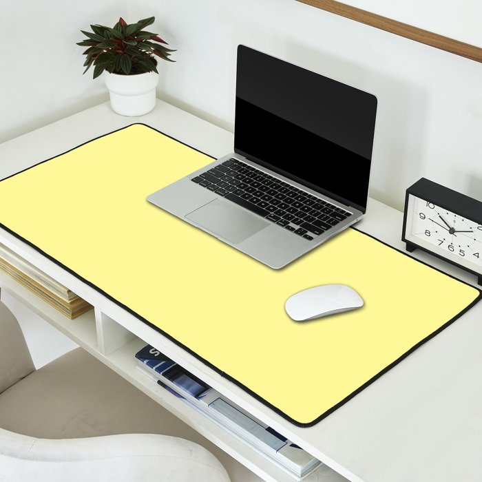 Simply Pastel Yellow Desk Mat Gallery Image 2