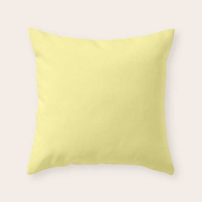 Simply Pastel Yellow Throw Pillow Gallery Image 1