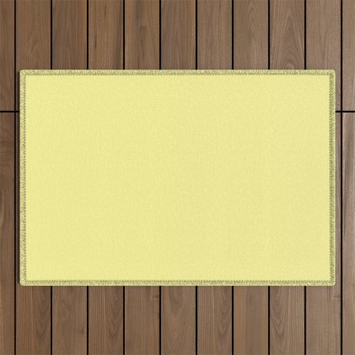 Simply Pastel Yellow Outdoor Rug Gallery Image 1